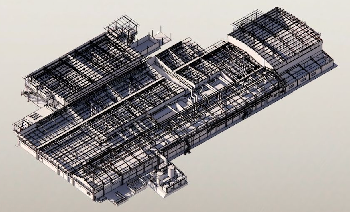 Industrial facility scan-to-BIM documentation &ndash; Ottrs production team